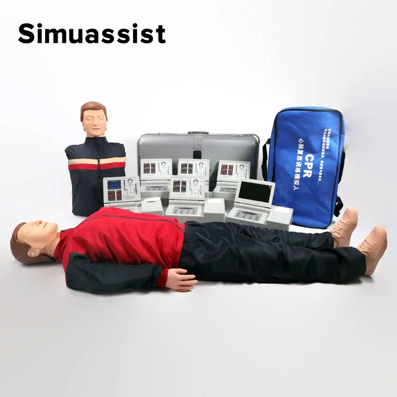 LCD Color Display Computer CPR Simulator Trainer Full Body Adult CPR Manikin/Mannequin, First aids Training Model/Dummy