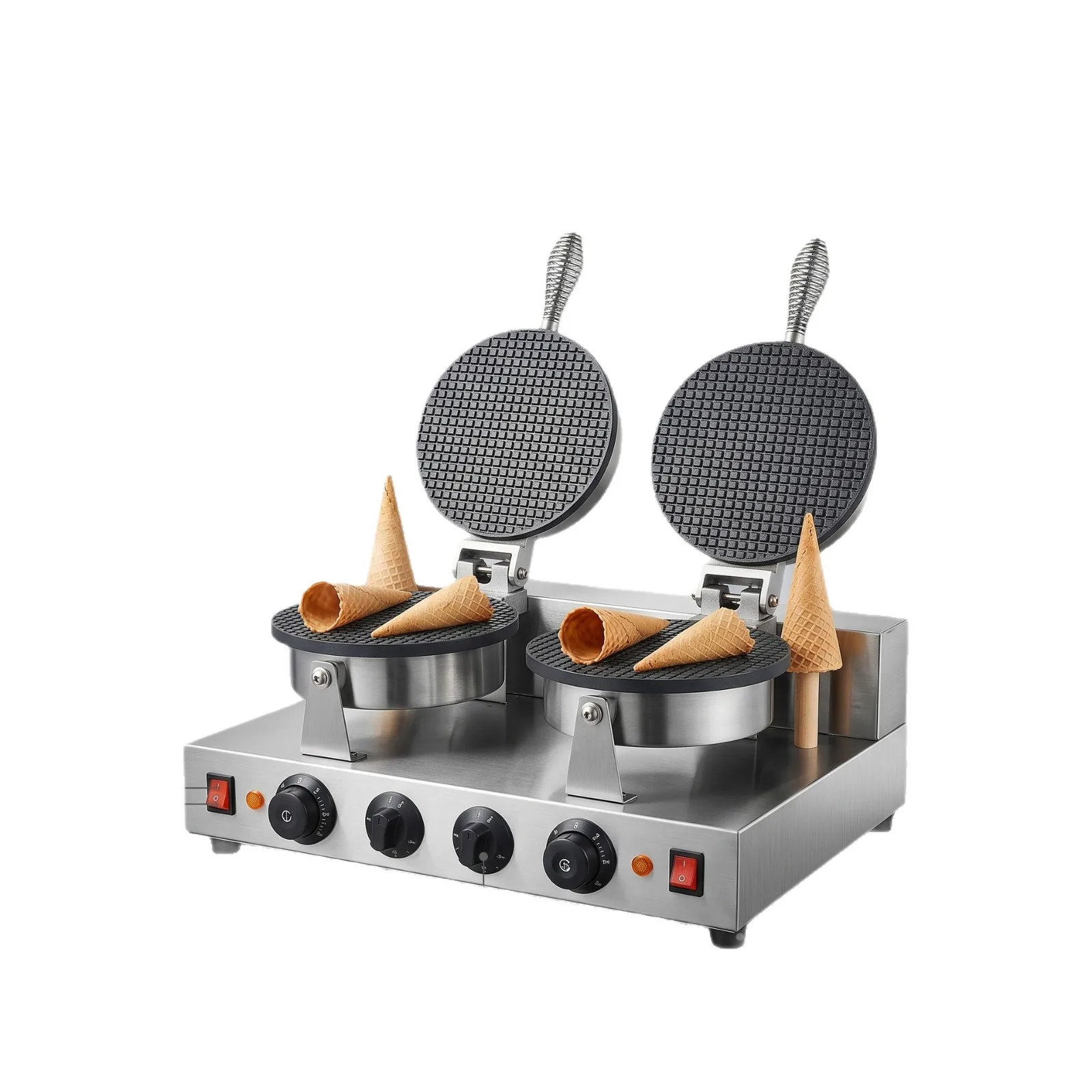 

YJQ commercial double-headed ice cream leather machine ice cream crispy cone machine night market stall baking equipment