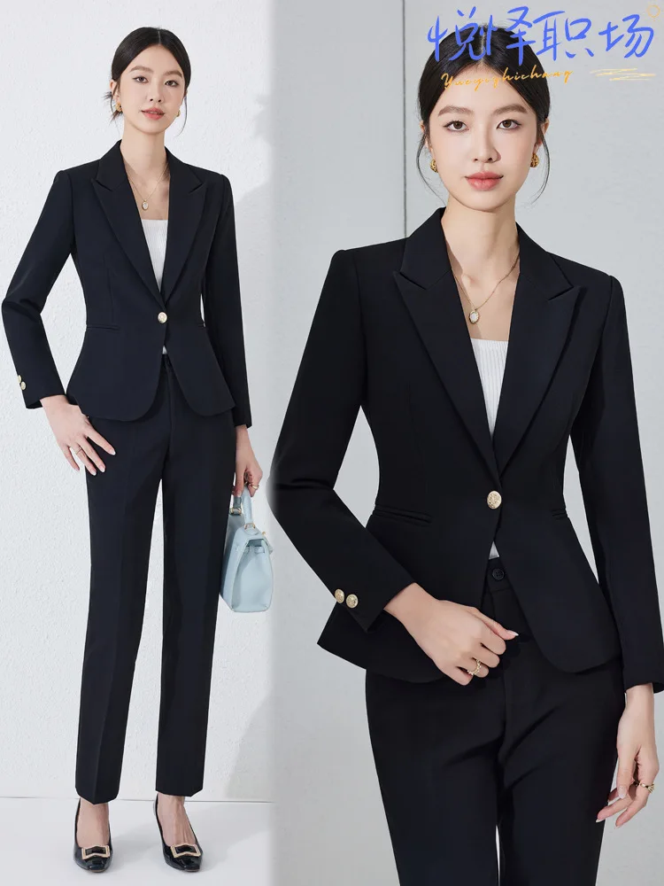 

Formal suit for petite women2025New Spring and Autumn Professional Formal Workwear for College Students' Interview and Teacher Q