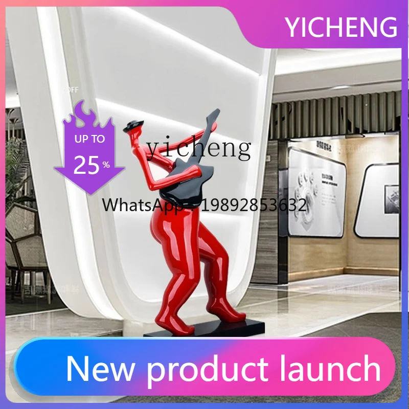 LYY  music blowing, bouncing, figure sculpture, abstract ornament, floor-to-ceiling home decoration