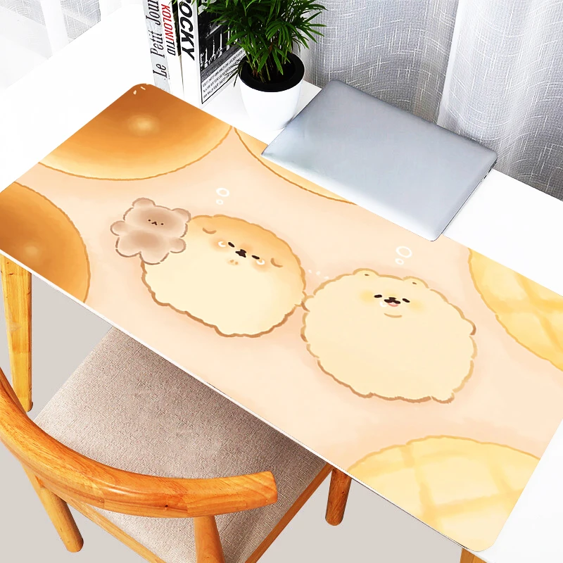 

Коврик для мыши, противоскользящий прочный настольный коврик, аксессуары для офиса, ПК, коврик для клавиатуры, милый хлеб, собака, коврик для мыши, Tapis De Bureau, мягкий коврик для мыши