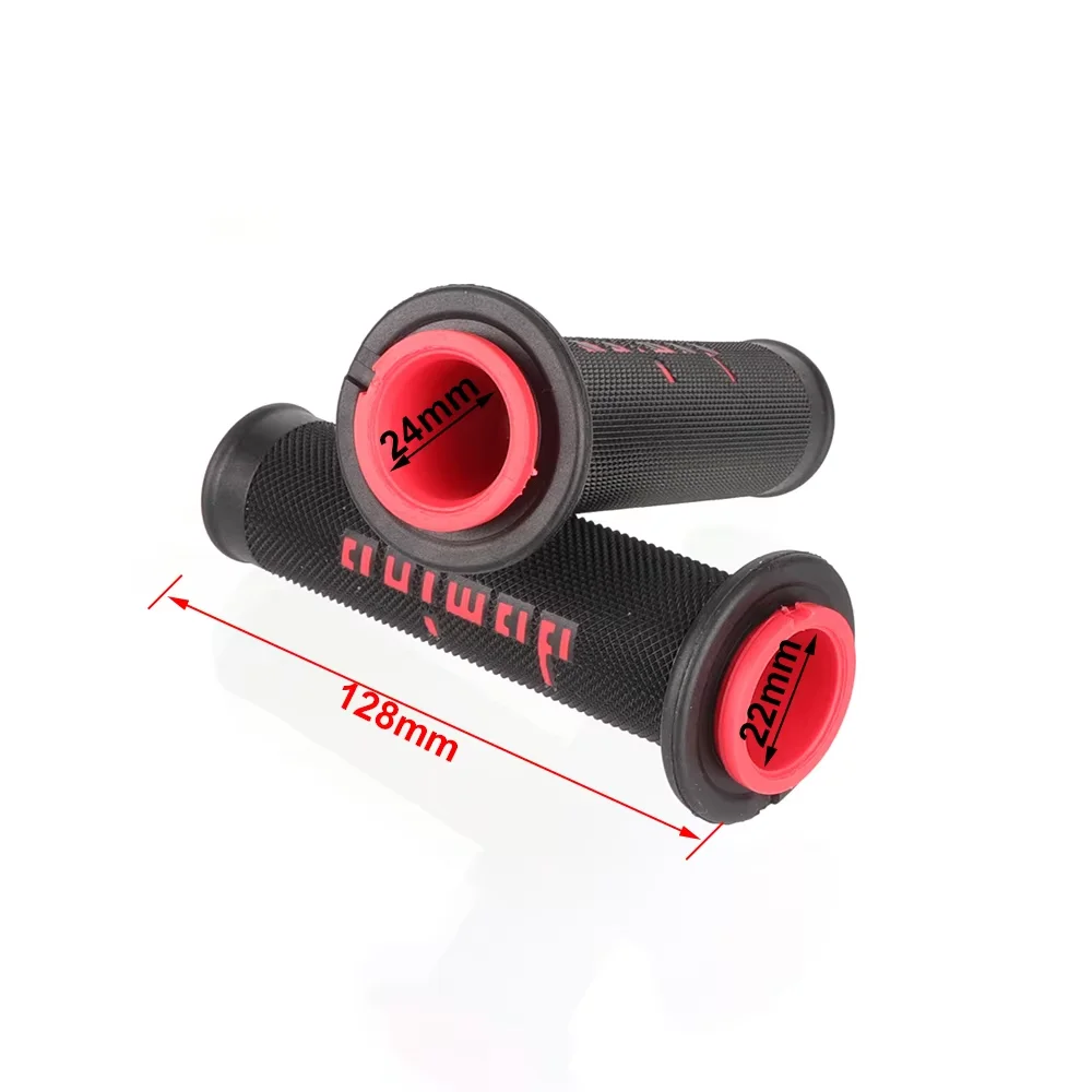 24 مللي متر دراجة نارية قبضة دراجة نارية المقود المطاط الدومينو مقبض ل KTM ياماها Pitbike العالمي Pitbike الترابية دراجة موتوكروس #6