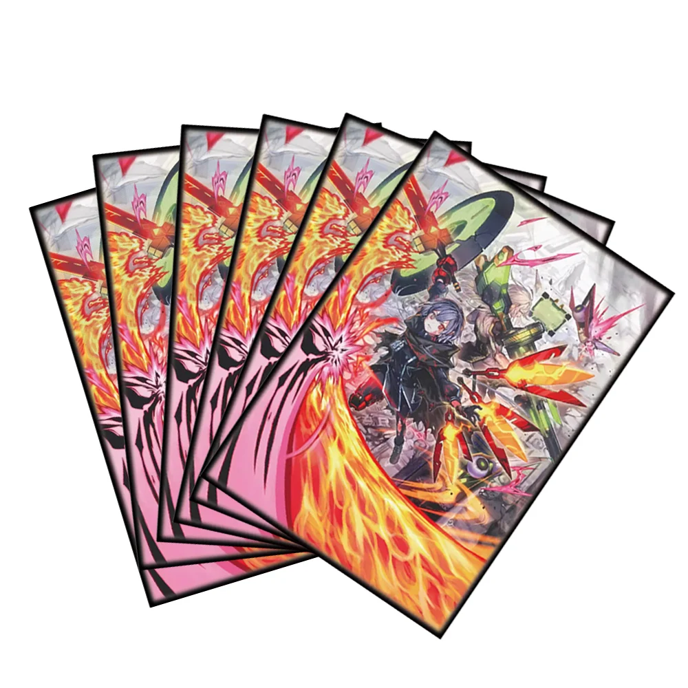 50 pz 63 x90mm olografico Anime Card Sleeves formato giapponese Cartoon Trading Card Protector per YGO Card