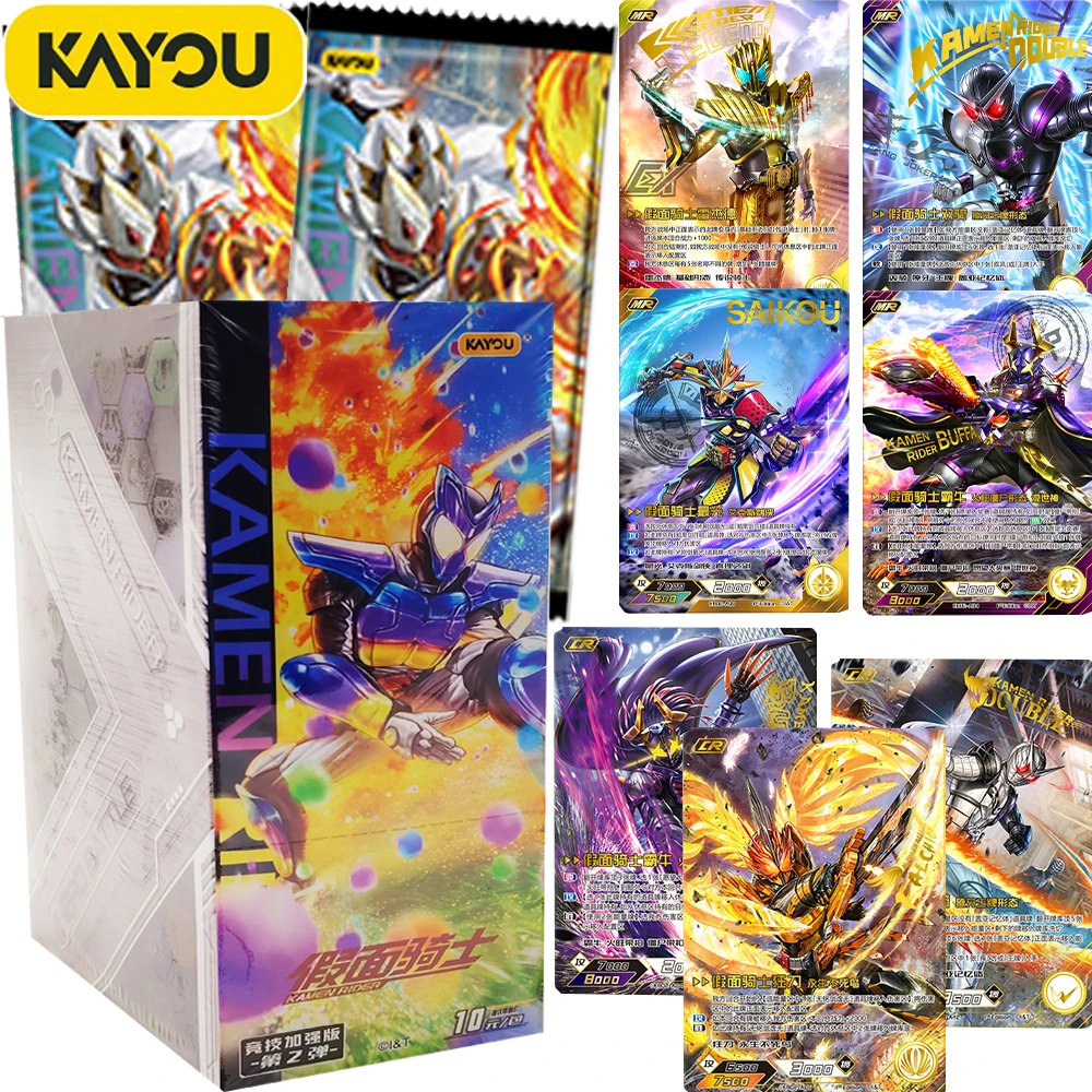 

Genuine KAYOU Kamen Rider Collection Cards for Children Highly Popular Tokusatsu Figures Fun Skill Battle Cards Xmas Toys Gifts