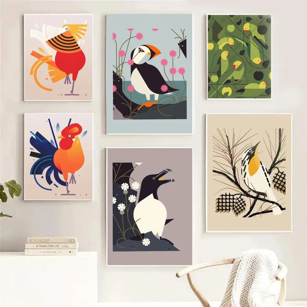 إيما كلينتون الطيور الفن اللوحة الخط HD حائط لوح رسم ديكور فني للمنزل مكتب غرفة المعيشة غرفة نوم هدية