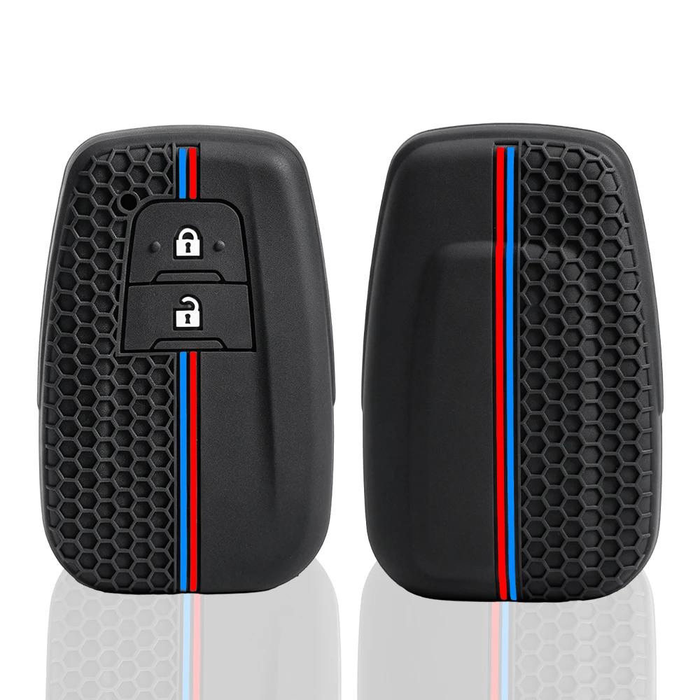 Car Silicone Remote Shell Accessories Key Case Cover for Toyota CHR Camry Corolla RAV4 Highlander C-HR Prius Land Cruiser Prado