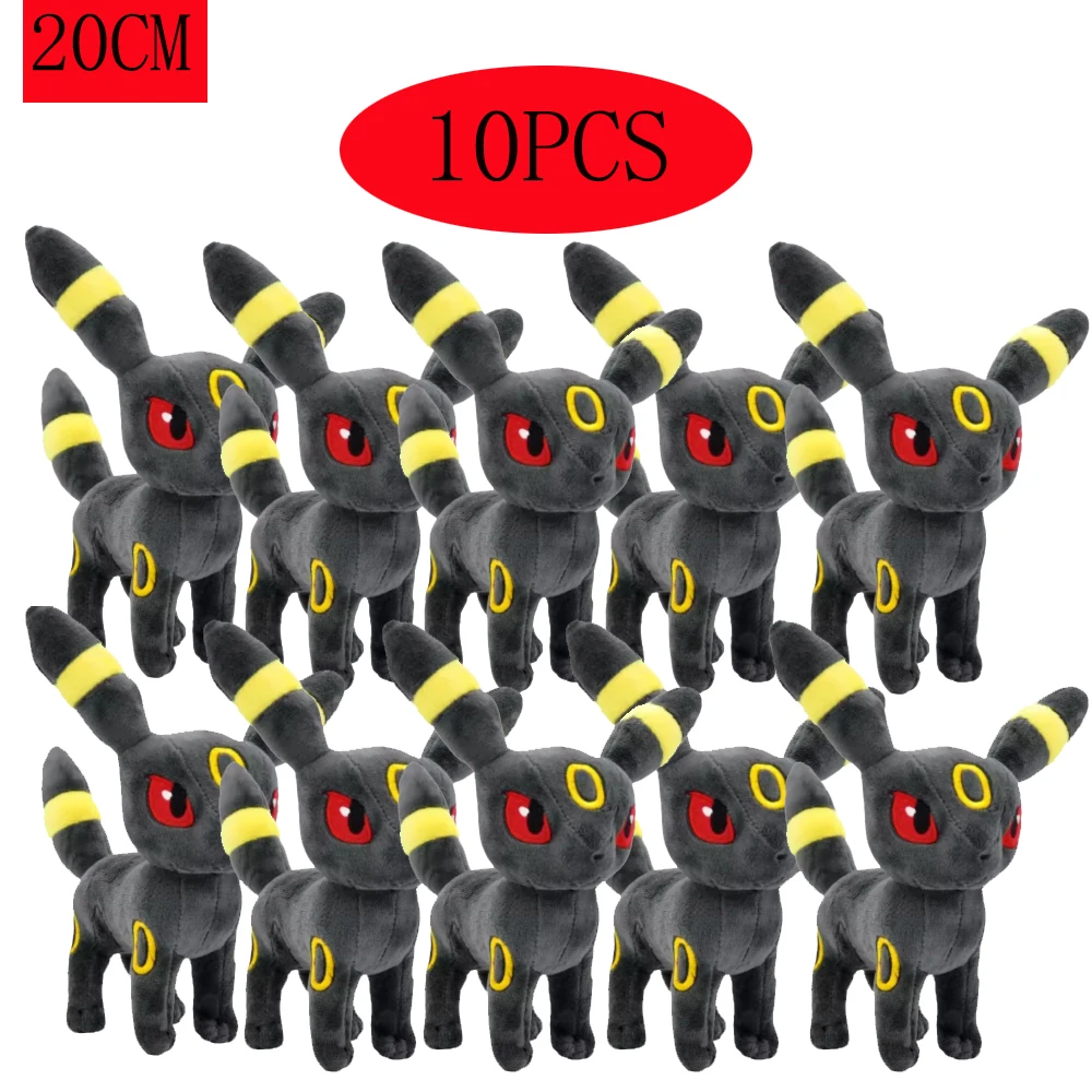 Pluszaki Pokemon Błyszczący Umbreon Sylveon Espeon Eevee Vaporeon Leafeon Jolteon Flareon Glaceon Wypchane Lalki z Kreskówek Peluche