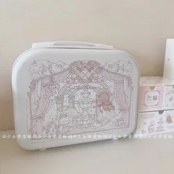 Suitcases and Travel Bags Travel Essentials Korean Version Cute bear Cosmetic Case Cartoon Suitcase 30cm*23cm