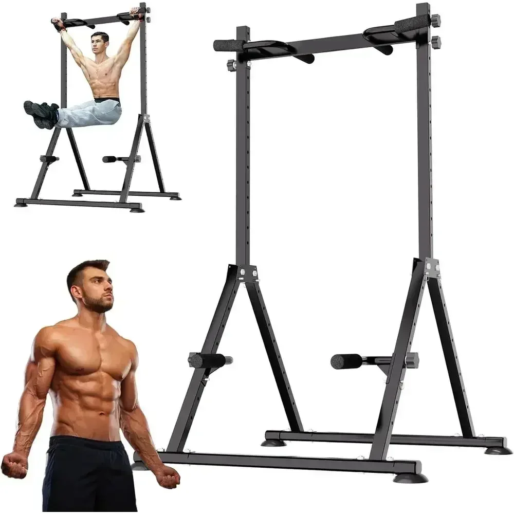 Adjustable Height Multi-Functional Pull-Up Tower for Home Gym Strength Training