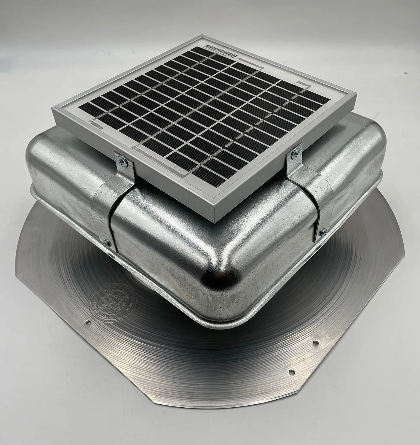 Solar RoofBlaster with Galvanized Vent | Solar Roof Vent | 3 Watt | New and Improved Design Secure Solar Panel