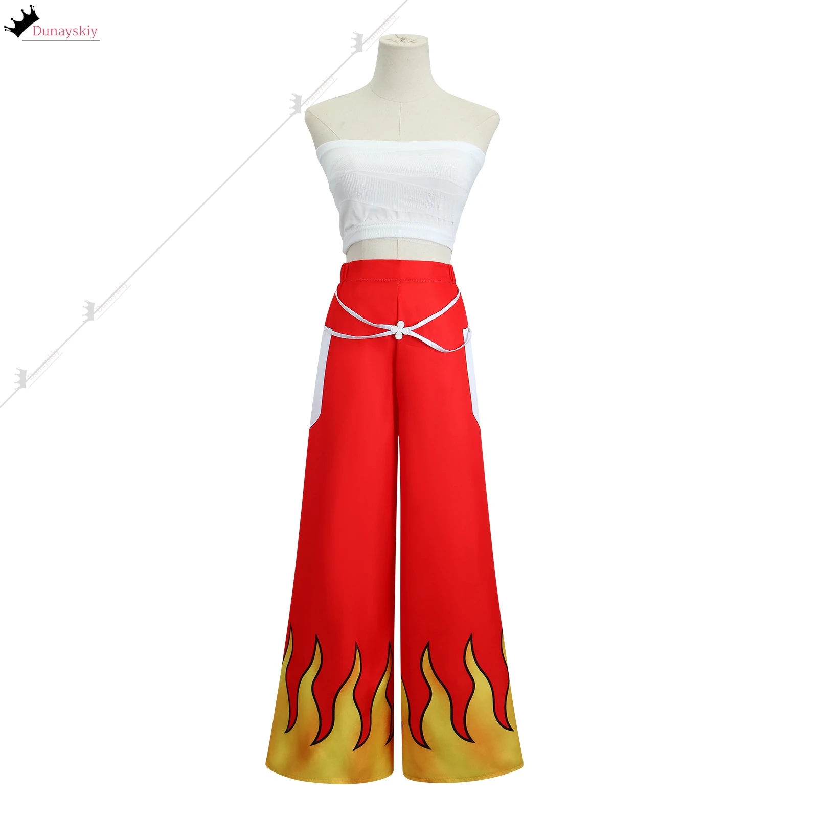 Anime Fairy Tail Erza Scarlet Cosplay Costume Red Wig Chest Wrap Bandage Uniform Tattoo Sticker Anime Party Woman Girls