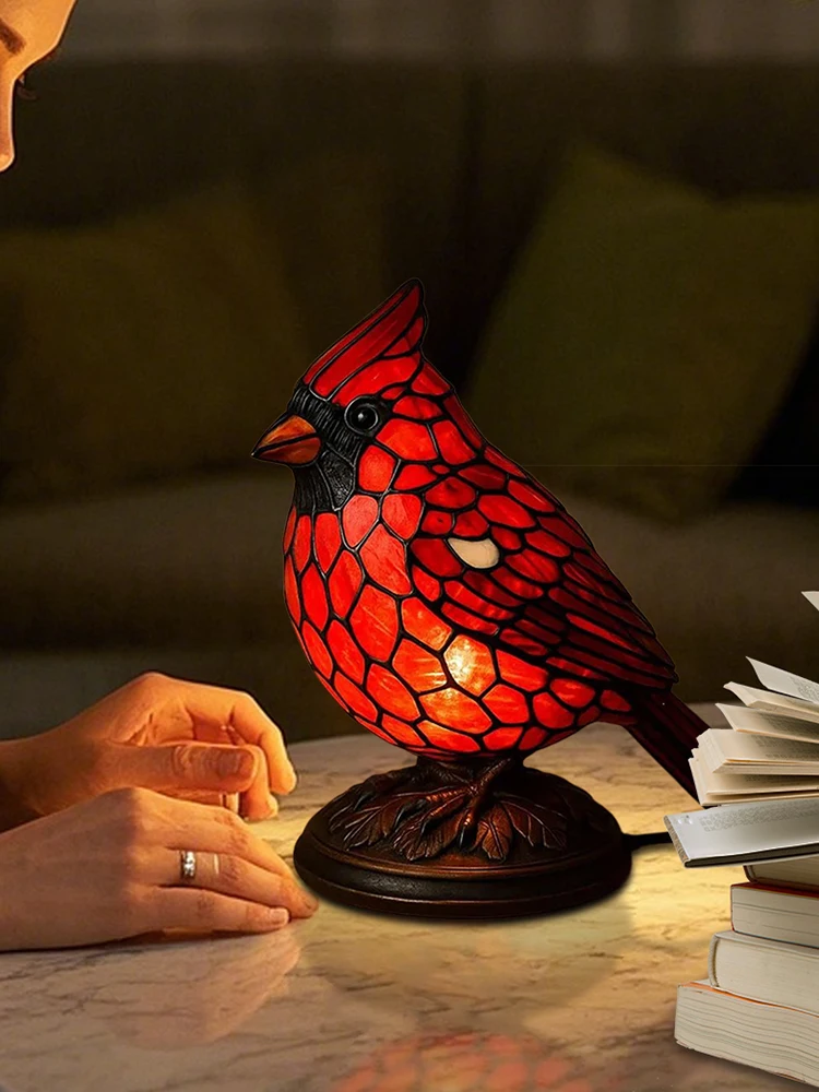

Маленькая лампа для птиц, смоляная лампа для птиц, декор, художественное украшение, настольный светильник с мягким свечением для общежития, офиса, рабочего стола, спальни