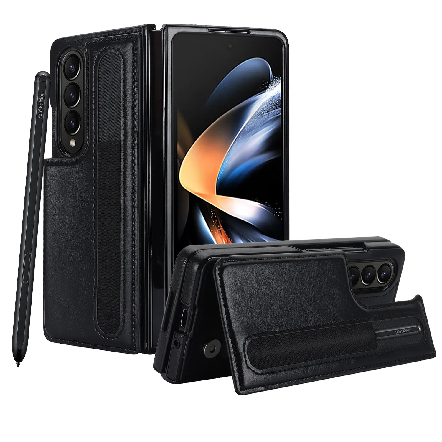 Wallet Case for Samsung Galaxy Z Fold 8 Ultra Retro Leather Cover S-Pen Holder Horizontal Kickstand Shockproof