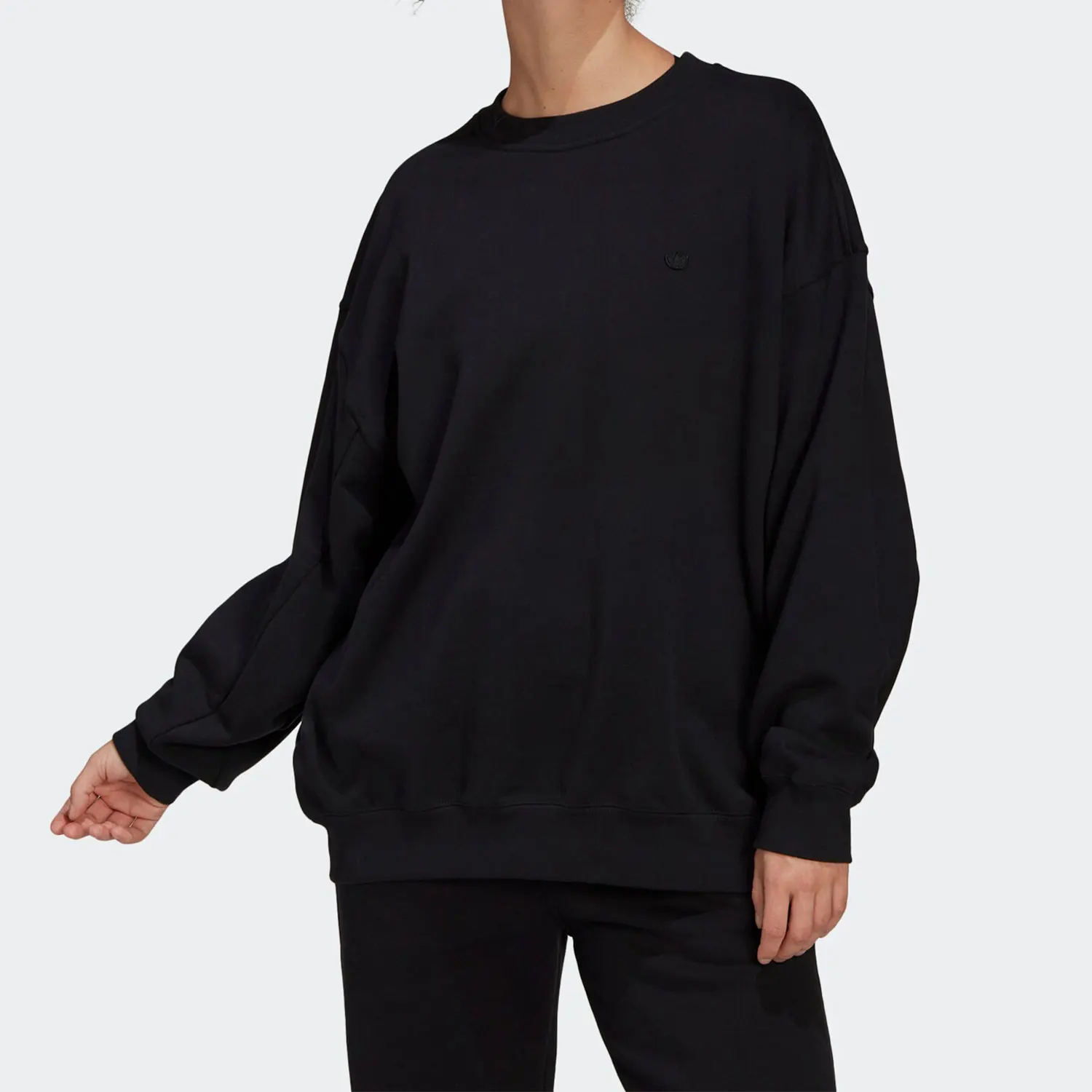 Adidas genuine clover new women's round neck minimalist sports sweatshirt H11393