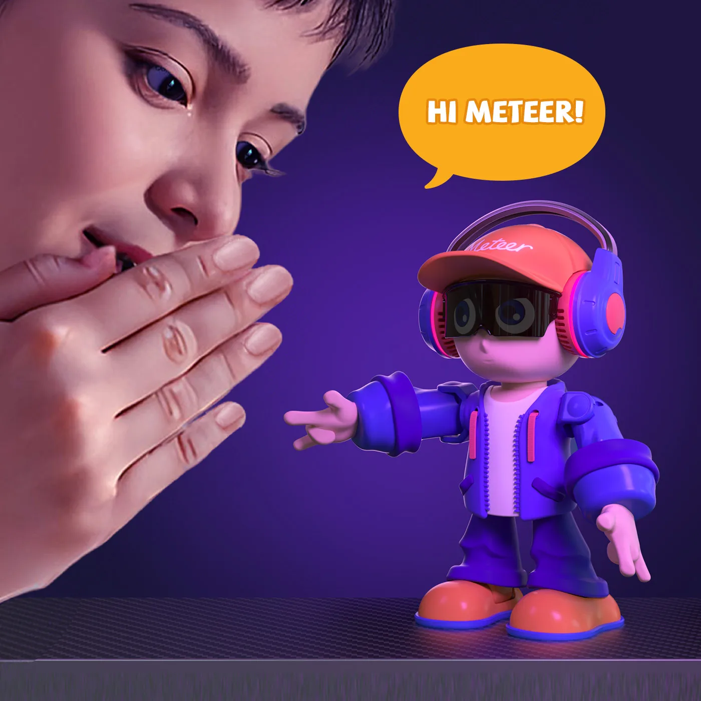 Meteer Voice Chat Interactive Ai Robot Music Recognition and Dancing Bluetooth & App Controlled Birthday Christmas Party Gifts view 3