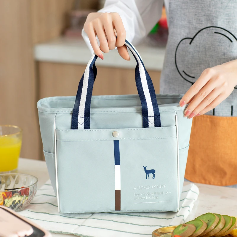 Portable Lunch Bag New Thermal Insulated Lunch Box Tote Cooler Bag Bento Pouch Lunch Container School Food Storage Bags