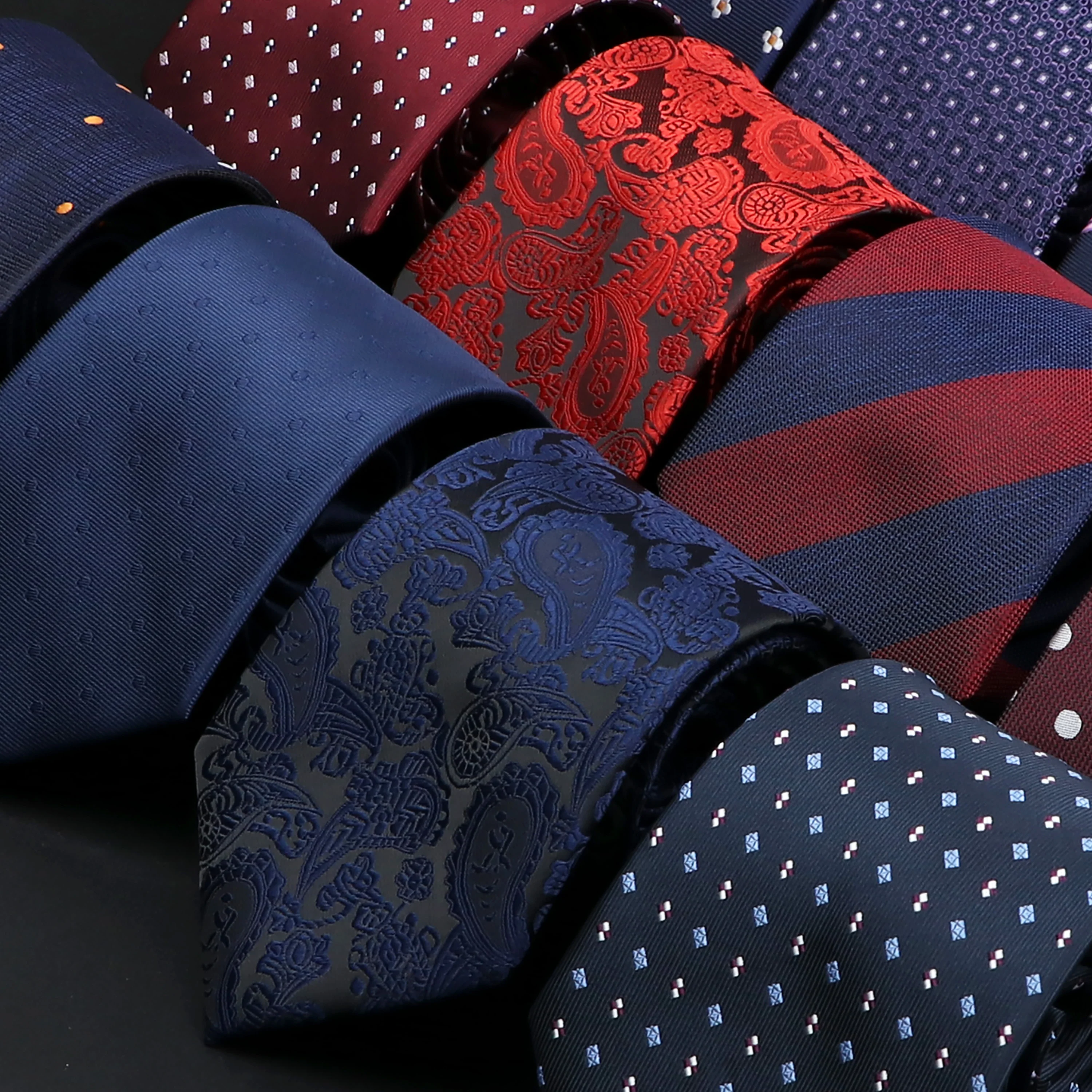 

Men's Fashion Tie 8cm Blue Necktie Classic Plaid Striped Neck Tie Paisley Floral Neckties Daily Wear Cravat Wedding Party Gift