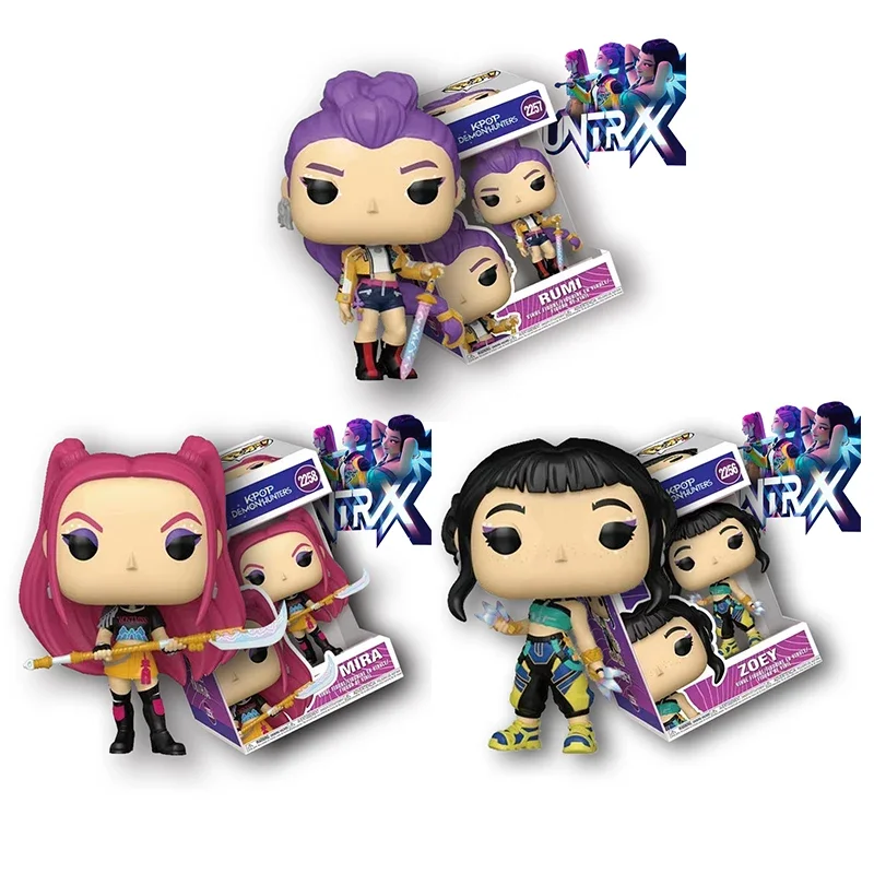 K-pops demônios caçadores anime figura rumi zoey mira saja meninos figura de ação cosplay ornamento de vinil figuras brinquedo fã presentes