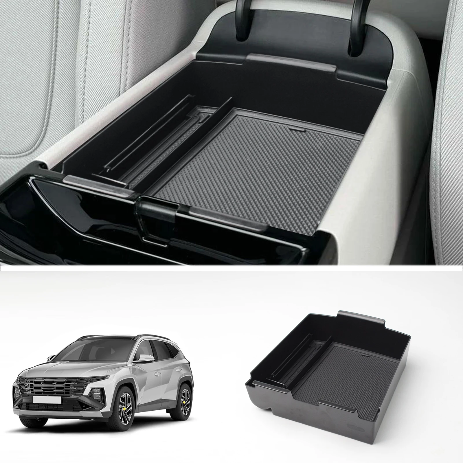 Center Console Armrest Box Tray For 2025 Hyundai Tucson Limited Center Console Organizer Accessories Secondary Car Storage Box