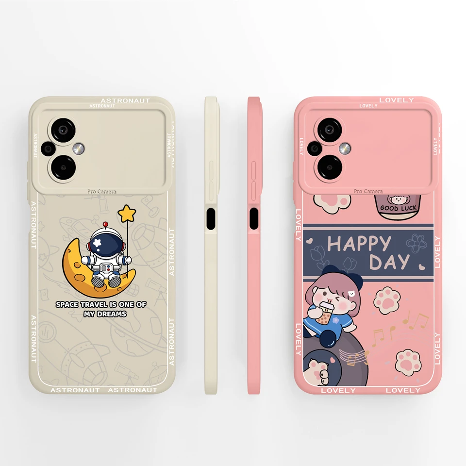 Case For Xiaomi Poco M5 Case Pink Forest Butterfly Liquid Silicone Durable Non-slip Luxury Bumper For xiaomi poco m5 Coque Funda