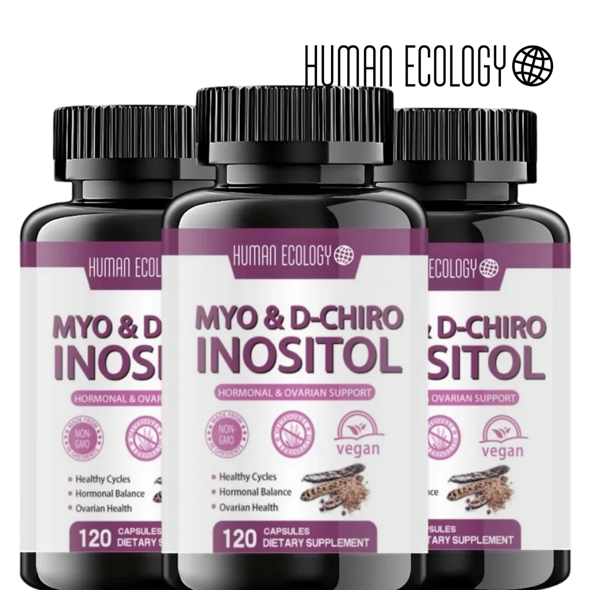 Myo-Inositol&D-Chiro Inositol Capsule with Folate Supports Ovarian Function,Hormone Balance,Fertility Supplements for Women