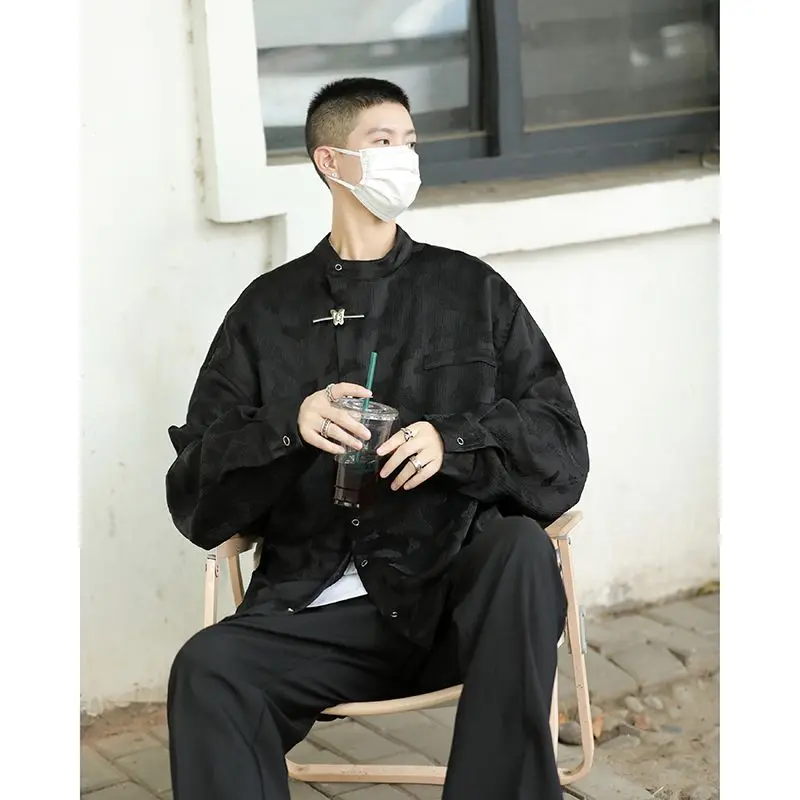 

Новая китайская мужская летняя рубашка с коротким рукавом, высококачественная, с вышивкой Haome, рукав 5 дюймов, Zhongan