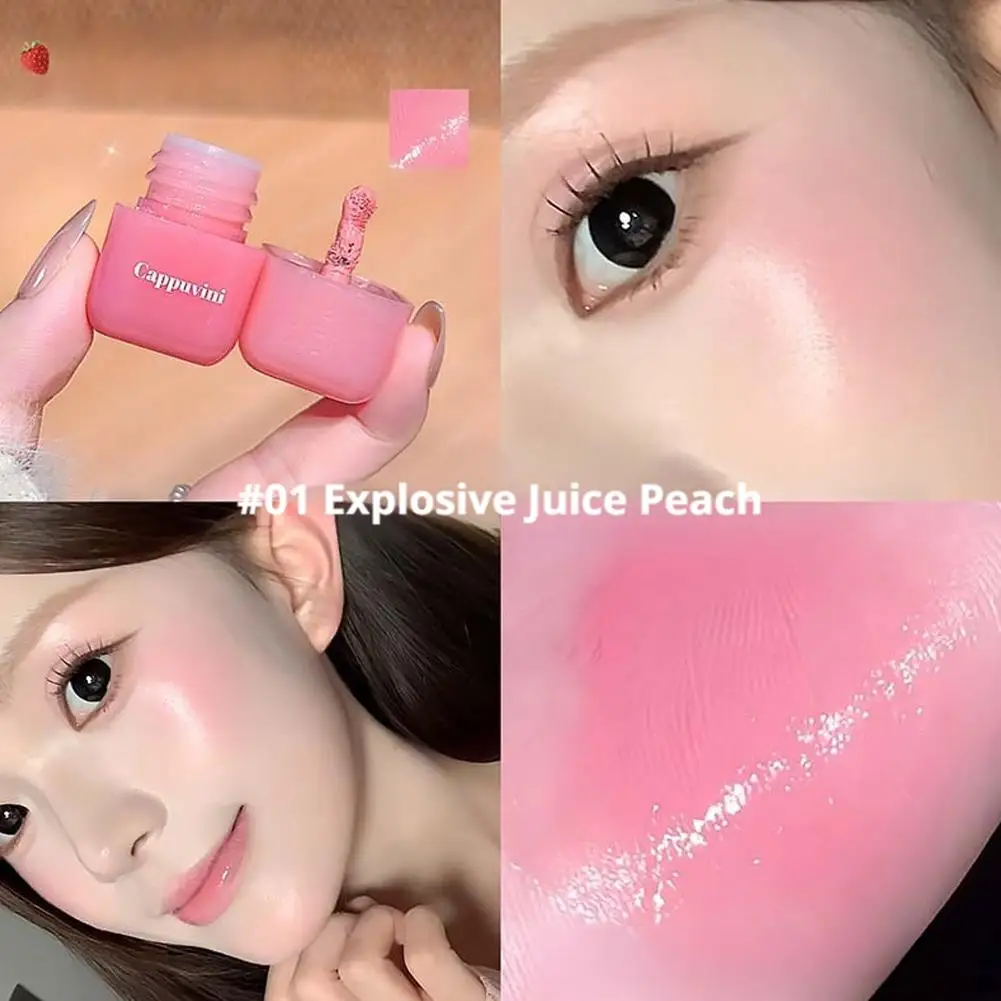 Mini Sweet Liquid Blush Moisturizing Skin-melting Ice-clear Tender Finish Korean-style Contouring Blush Multiple Colors Daily