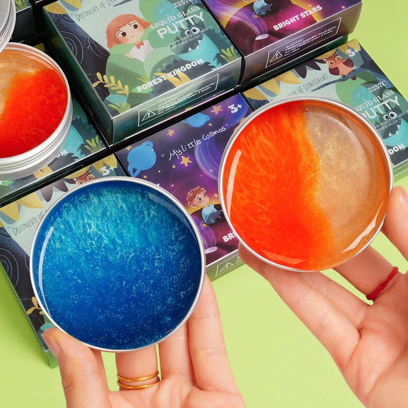 Christmas Gift, Liquid Glass Mud Repeat Play, Elastic, Brushed, Stress Relief, Colored Clay. Novelty, Knead And Decompress
