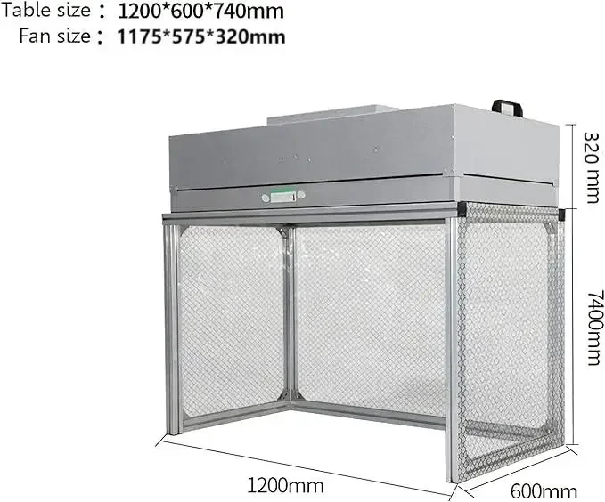 Mushroom growing equipment FFU air hepa filter mycology laminar flow hood with prefilter