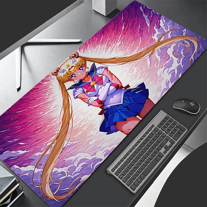 Alfombrilla de ratón más grande XXL 900x400 velocidades Mini Pc alfombra de ordenador teclado alfombrilla de escritorio accesorios de juego s-sailor m-moon Girl Mousepad