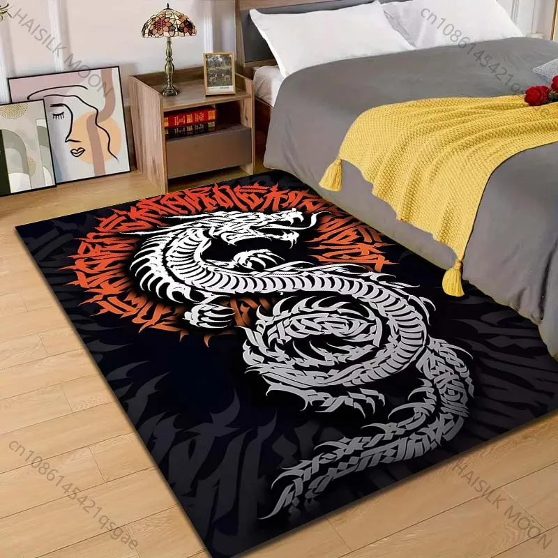 Dragon pattern calligraphy art Pattern Rug Carpets for Bedroom Living Room Sofa Mat Creative Door Mat Cloakroom Home Decor