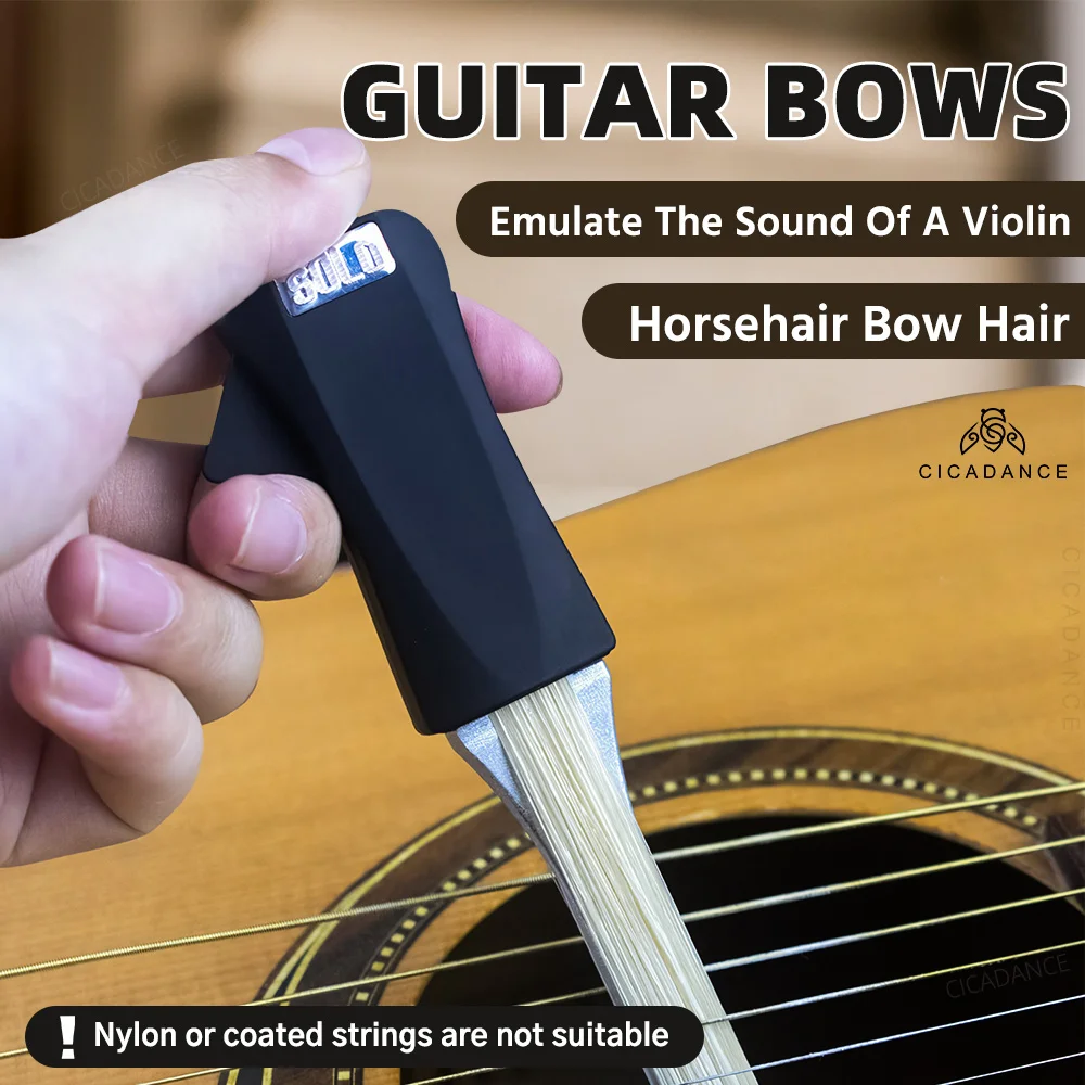 

Guitar Bow 2-in-1 Bowing & Plucking String Tool Makes Your Guitar a Cello/Violin Creative Playing For Steel Stringed Instrument