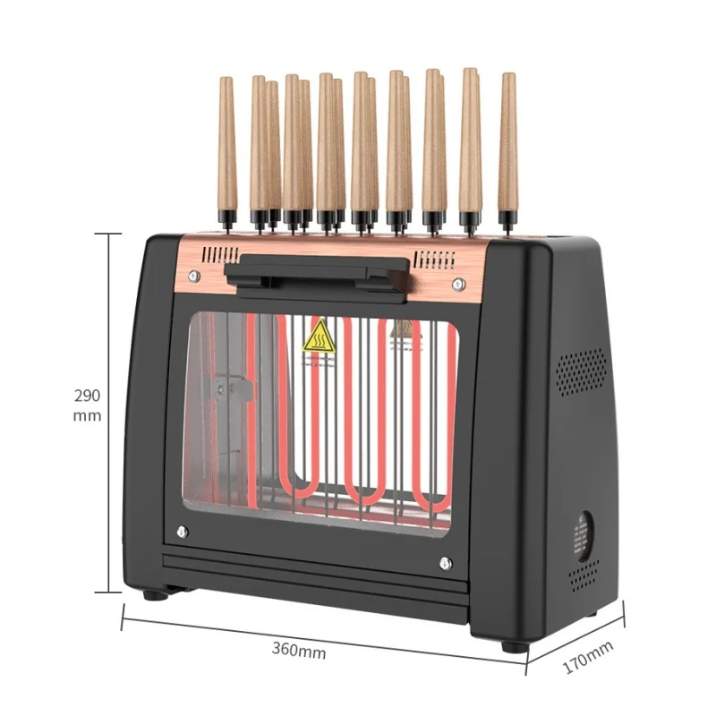 Electric Grill Household Smokeless Barbecue Machine Full-Automatic Rotary Korean-style Kebab Machine Indoor Barbecue Grill