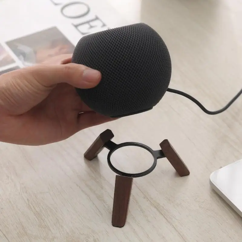 Loa gỗ kim loại H37B đứng trên máy tính để bàn có giá đỡ cho máy tính để bàn cho mini