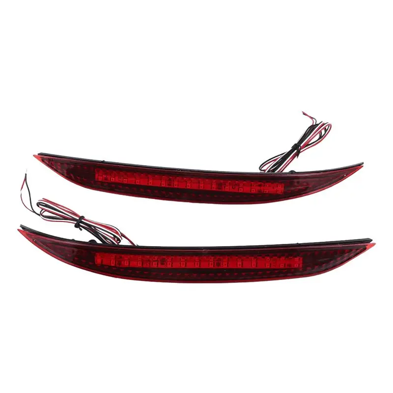 ABOK-2PCS Car Red Len Led Rear Bumper Reflector LED Brake Light Tail Fog Lamp For Kia K3 Cerato Forte 2012-2016