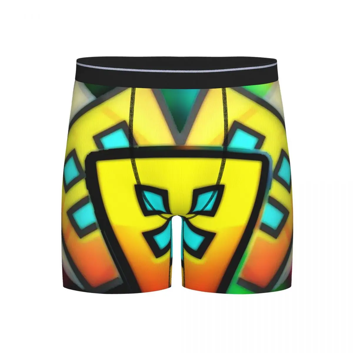 

Длинные трусы-боксеры, шорты для видеоигр, трусики с геометрической формой, мужское мягкое нижнее белье для мужчин, подарки бойфренду