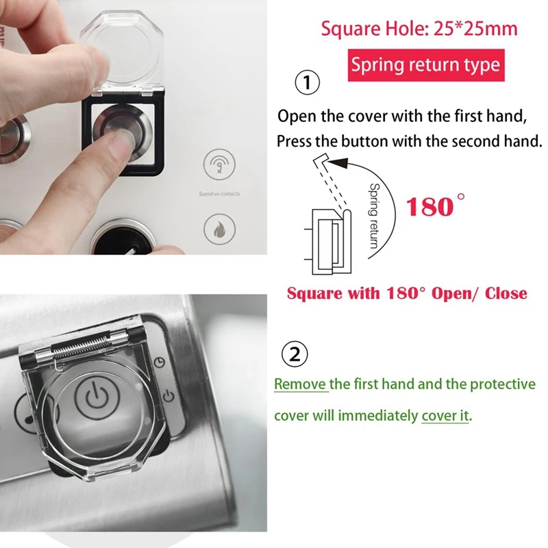 Power Push Button Switch Cover,Waterproof And Collision Resistant, Dustproof Safety Protector For 25Mm Mounting Hole