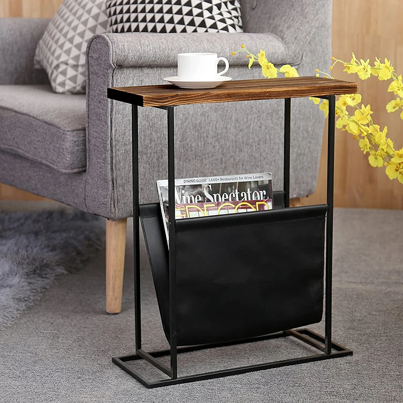 Metal Coffee KD Side End Table Rectangular other living room furniture Modern European with Magazine Holder Sling Customized