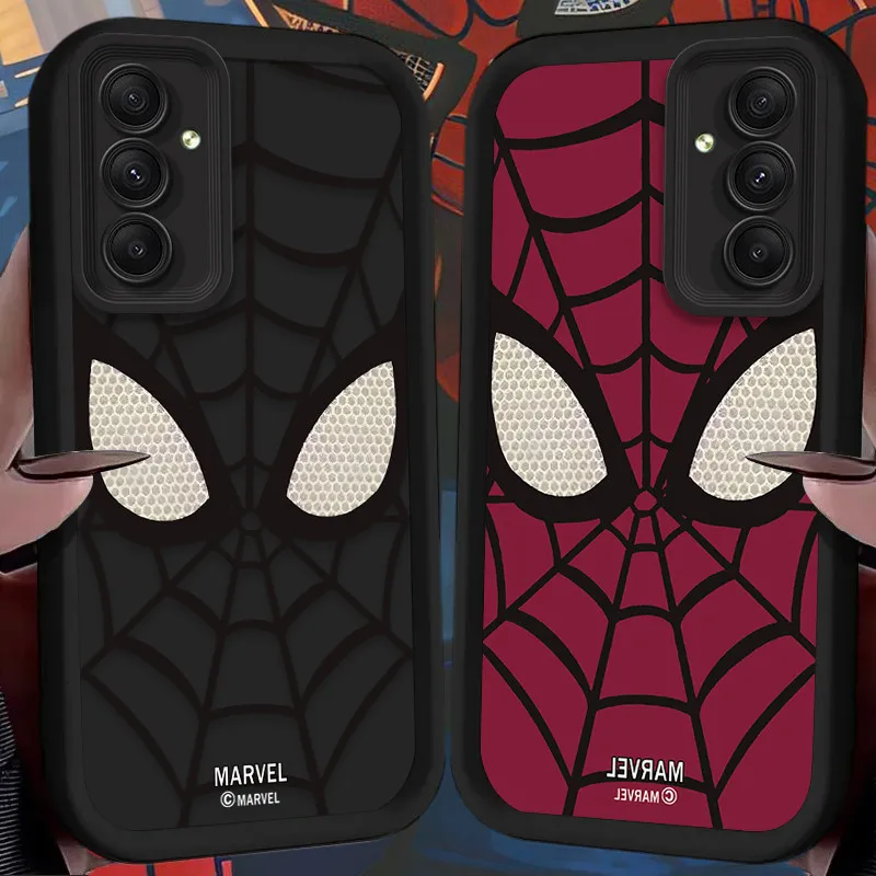 Cool Marvel Spider Man Face funda de teléfono para Samsung Galaxy A14 A15 S21 S22 S23 S24 FE Plus Ultra A25 A35 A52 A53 A54 A55 5G