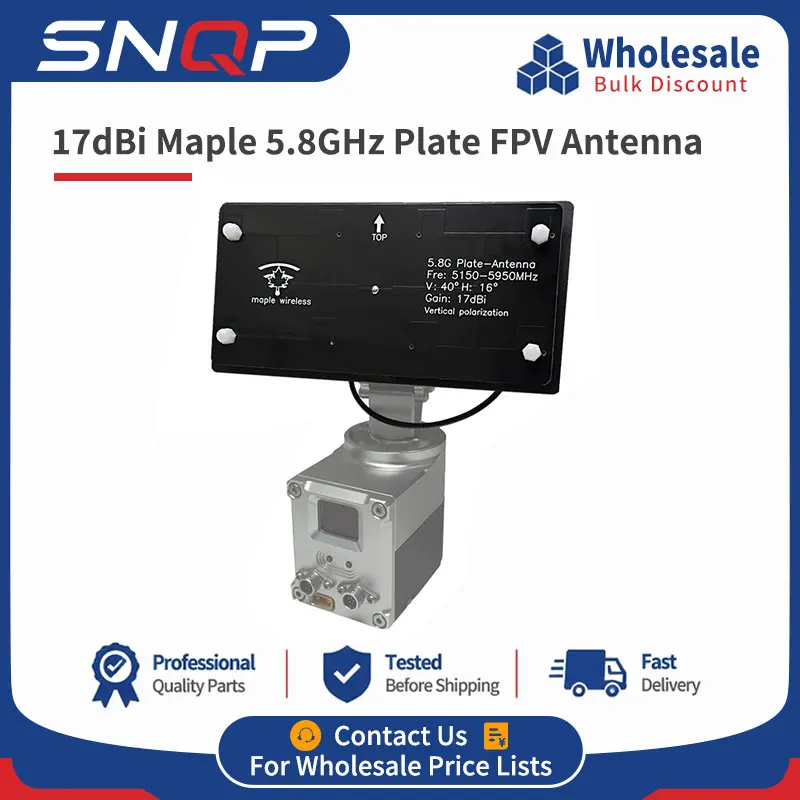 SNQP Maple Wireless 5.8G 17dBi High Gain Antenna SMA RPSMA For SIYI HM30 AAT Auto Tracking FPV HD VTX Monitor Quadcopters Spare