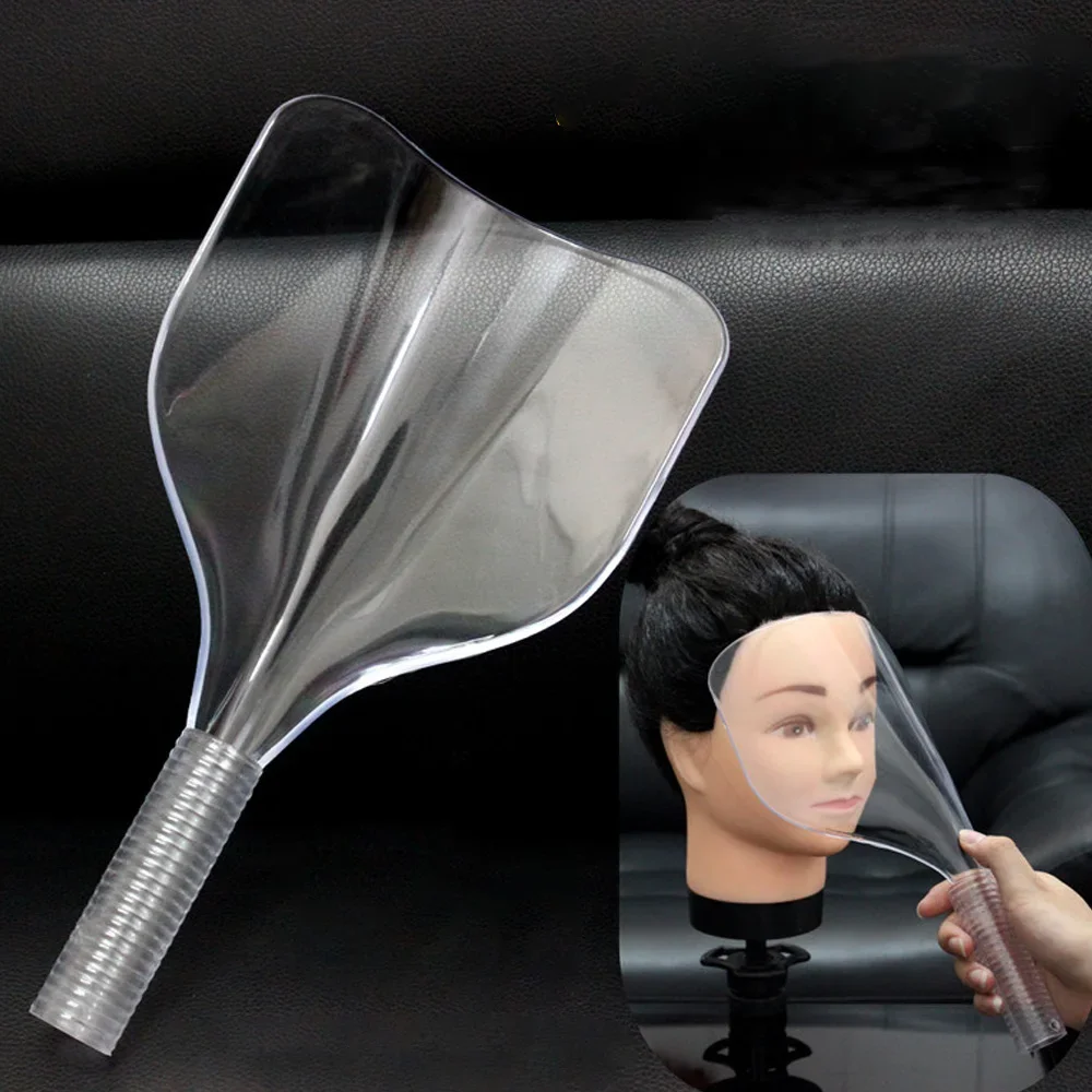 Transparent Hair Cutting Face Shield Clear Visor Blocks Hair Not Sight Reusable Salon Hairdressing Tool for Barbers Stylists