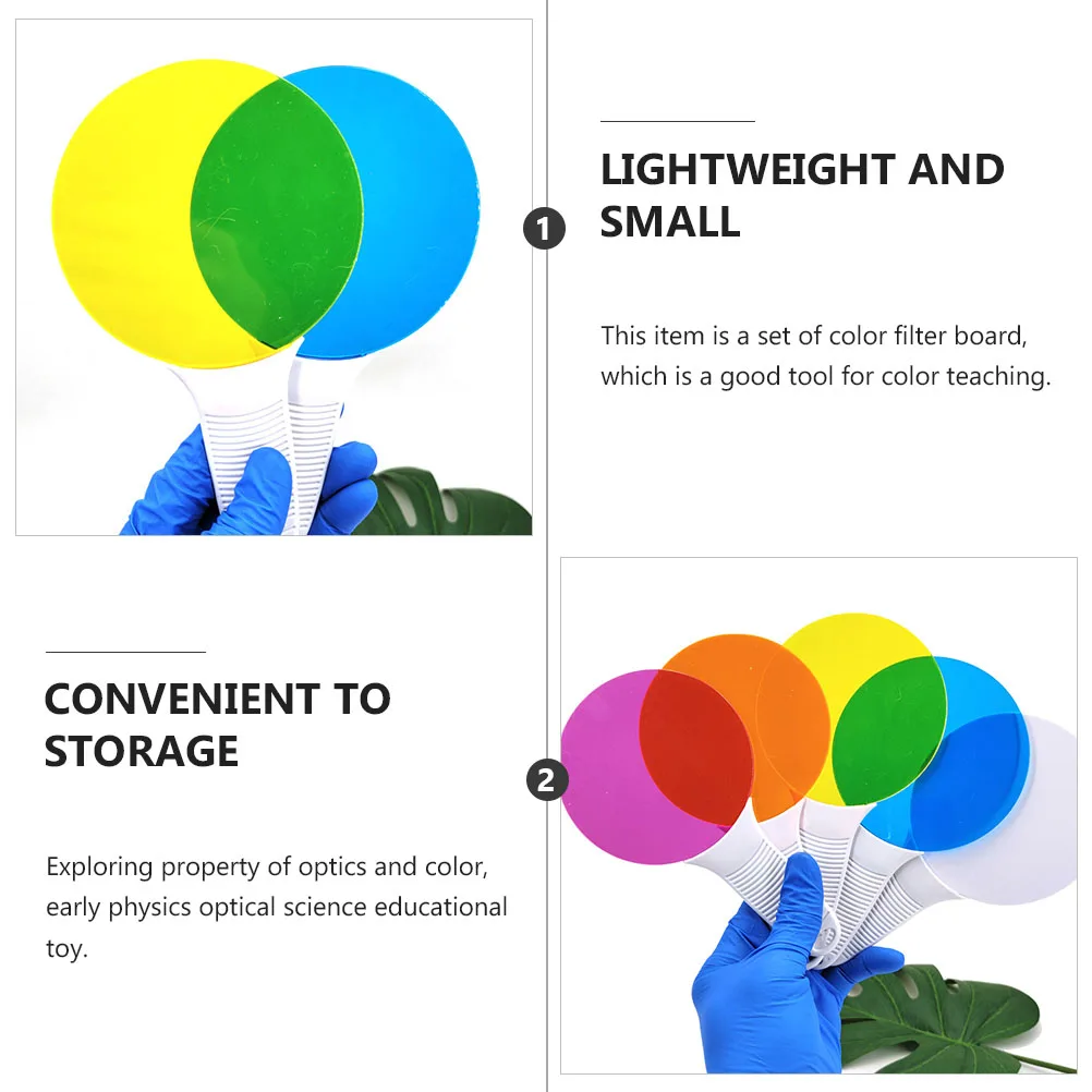 บอร์ดกรองสีของเล่นเพื่อการศึกษาเด็กทารก Montessori Optics ฟิสิกส์การสอนเครื่องมือพลาสติกสีผสม Learning Aid
