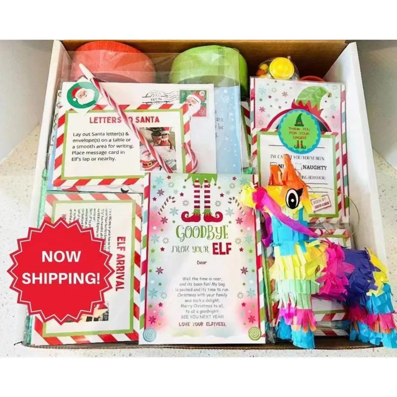 

Elf Kit 12/24 Days Of Christmas Countdown Gift Set Days Of Elf Magic Creative Gift Sets Blinds Box Toy Gift Props New Fun Random