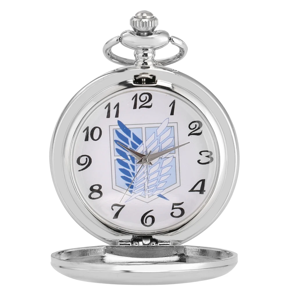 Montre de poche ajourée en argent pour hommes, exquise, thème ailes, chiffres arabes, cadran, collier pour garçon, pendentif, Collection d'horloge