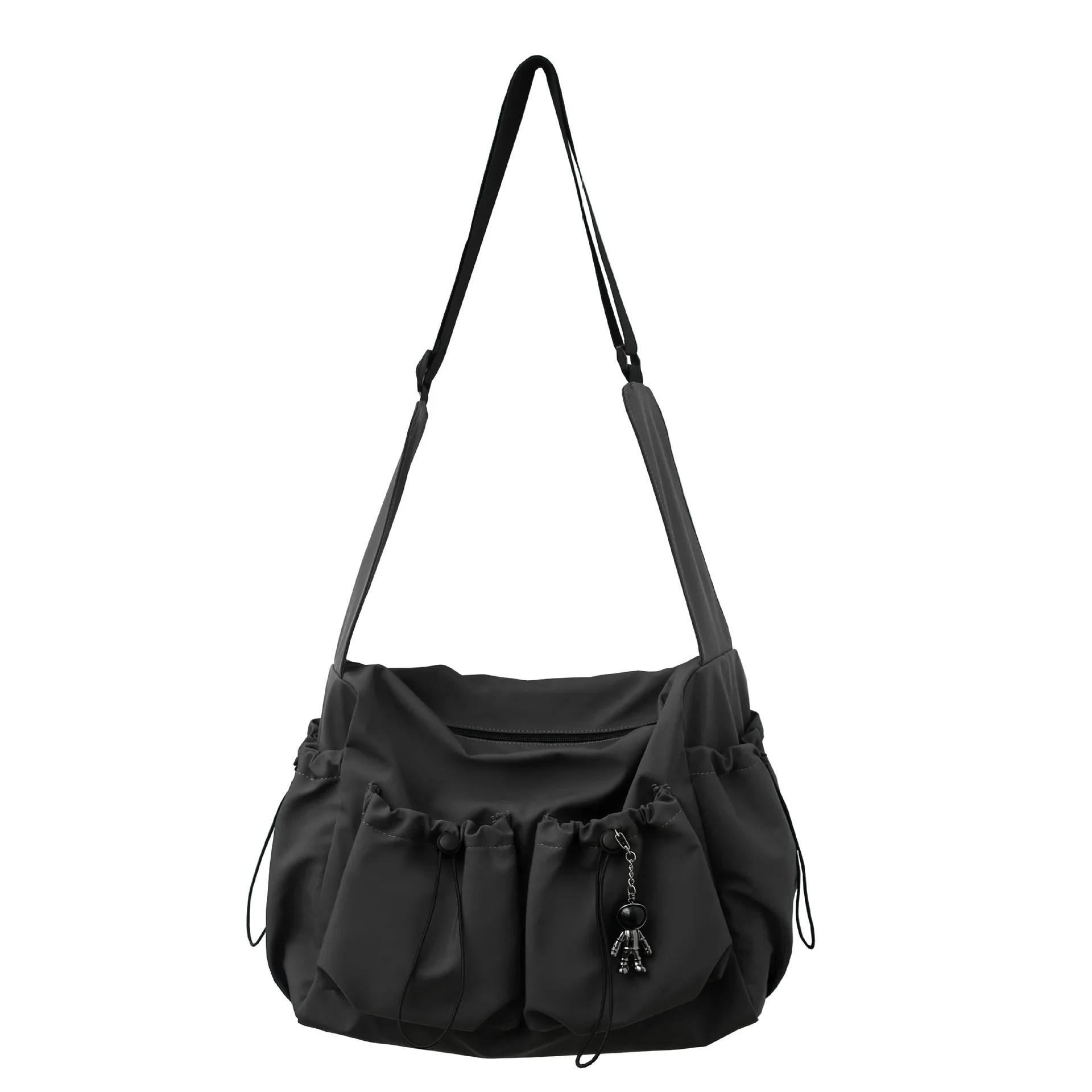 Bolso de hombro juvenil literario de marca de moda (estilo ins femenino), bolso de ropa de trabajo versátil para amantes del color sólido (bolso de