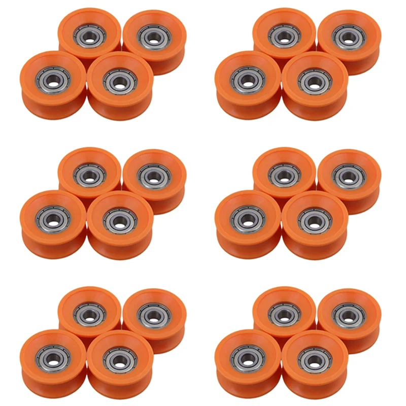 

A02M-24Pcs 6X30x13мм Пластиковыми покрытиями обрезиненные герметичные подшипники, стальные шарикоподшипники 606Z с глубоким U-образным пазом, направляющий ролик для рельса, колесо с шарикоподшипником