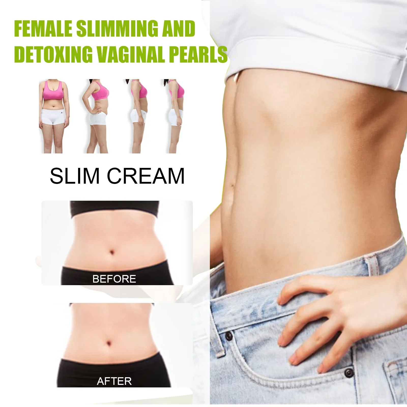 EELHOE Body Slimming Pill Tummy Cellulite Removal Belly Sculpting Vaginal Detoxification Cleaning Uterus Balls Weight Loss Pills