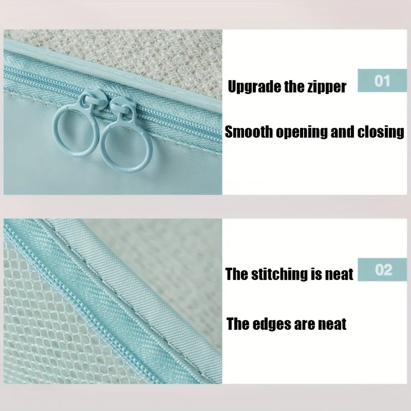 10 قطعة مجموعة السفر المنظم فرز أكياس التخزين حقيبة مكعبات التعبئة حالات المحمولة خزانة الأمتعة الملابس حقيبة أحذية أضعاف #4