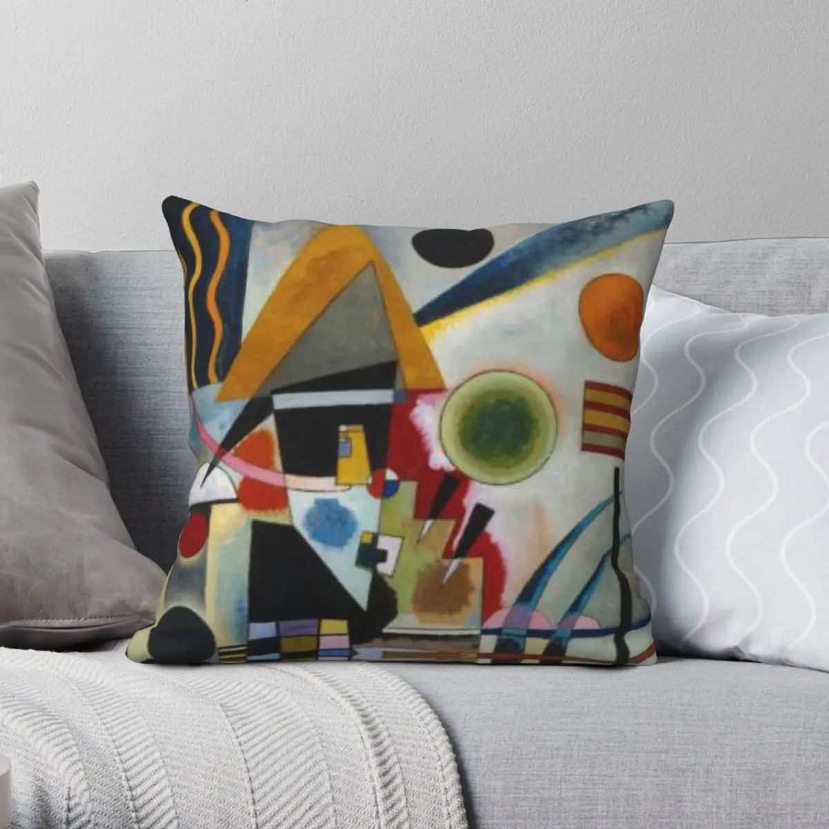 Wassily Kandinsky Swinging Pillowcase Polyester Linen Velvet Creative Zip Decorative Pillow Case Sofa Cushion Cover 18