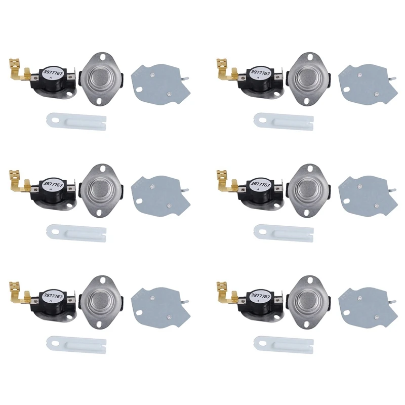 6X Dryer Replacement Kit 3387134 High-Limit Thermostat 3392519 Dryer Thermal Fuse 3977393 Thermal Cut-Off Switch